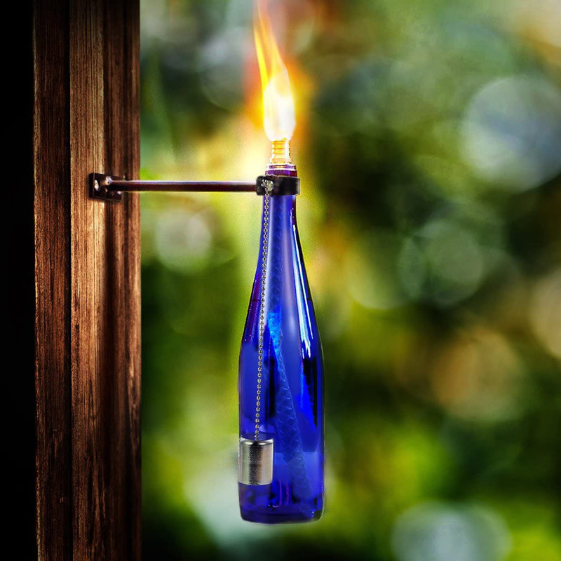 Lanmu Wine Bottle Torch Kit Outdoor Patio Torch, Diy Homemade Torch